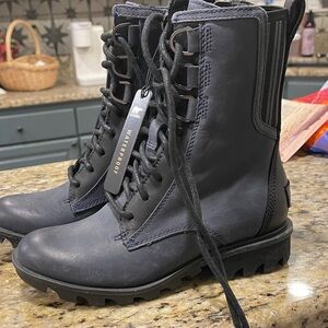 Sorel Dark Gray Waterproof Lace-Up Boots